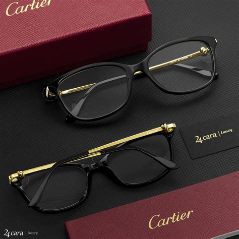 cartier black eyeglasses|clear frame cartier glasses.